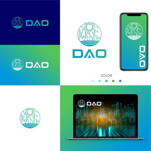 Logo — island DAO — let's buy an island — Ethereum blockchain Design por X-DNA