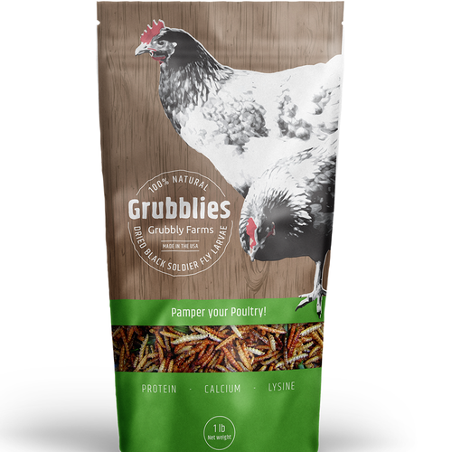 Awesome package needed for pet chicken treats! Design by markomavric