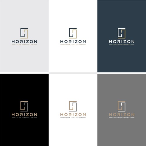 Horizon Custom Construction Logo Design Design by awais2creative