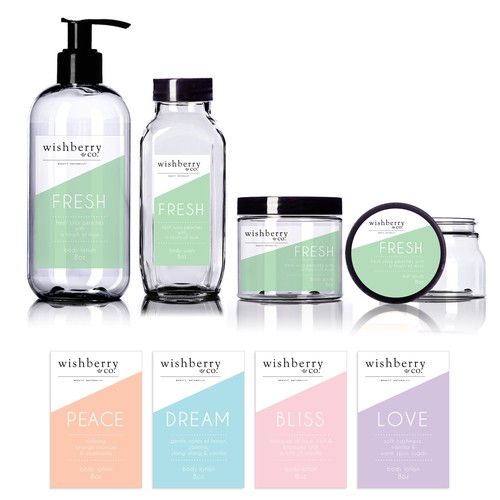 Wishberry & Co - Bath and Body Care Line Design por dewrah