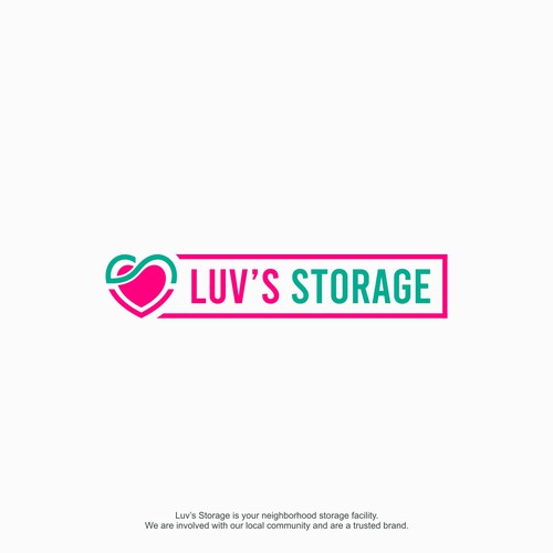 Luv’s Storage - modern logo with bright color Design by 3PM