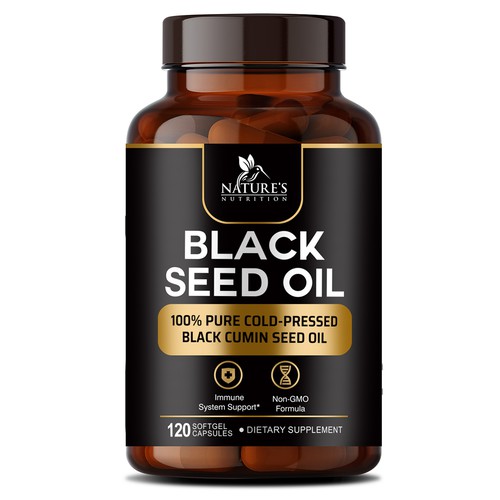 Natural Black Seed Oil Design Needed for Nature's Nutrition Design by sapienpack