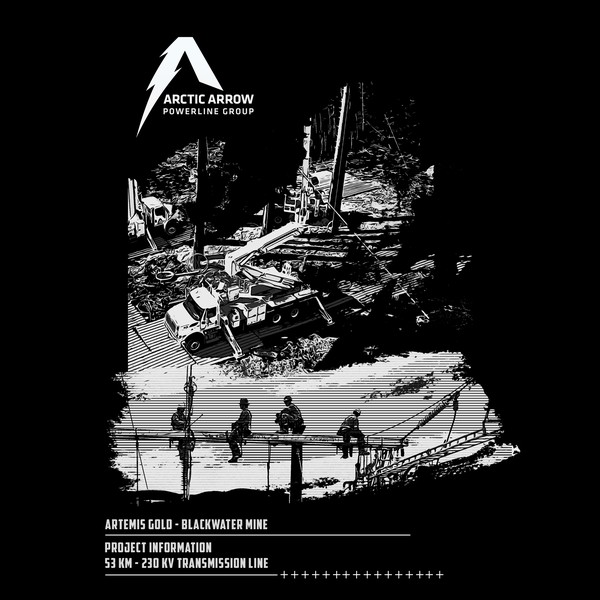 Arctic Arrow hoodie design