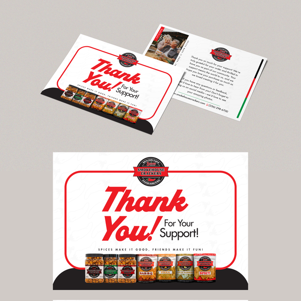 Thank you card insert