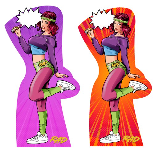 Design Vintage Pop-Art Comic Book Woman for Life Size Cardboard Cutout por reborn-rebel