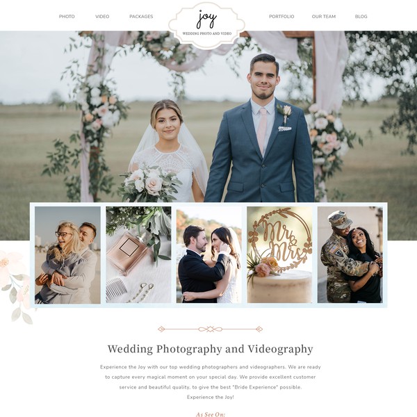 Design by Kawaiann titled "Wedding Photography Services Website"