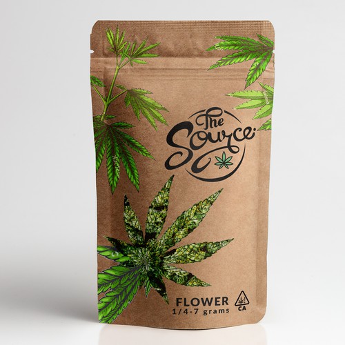 Cannabis Flower Bag Design Design by Sashkica