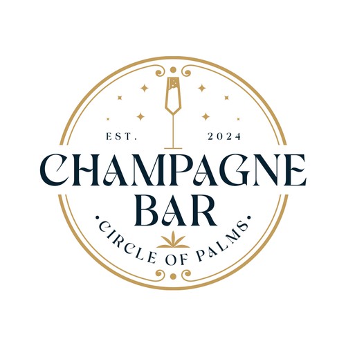 Luxury and modern Champagne Bar logo Design by Thespian⚔️