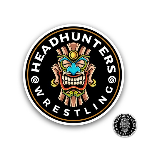 wrestling logo design tribal