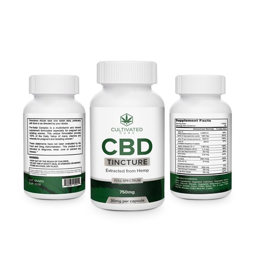 Label design for a CBD product Design by creationMB