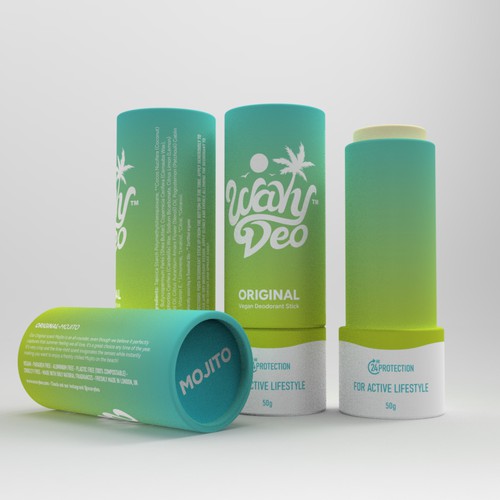 Design creative product packaging for an up and coming deodorant brand! Design by baugaus