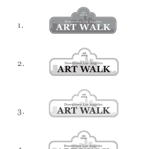 Downtown Los Angeles Art Walk logo contest Diseño de cas.t