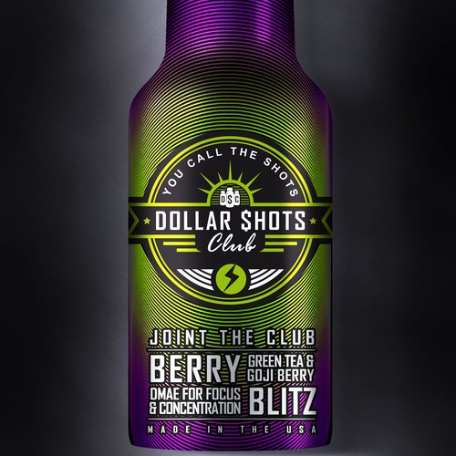 Create an eye-catching energy shot drink bottle design for the relaunch our eCommerce Supplement Shot Co.!! Diseño de Dimanist