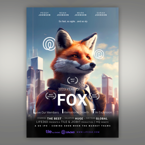 Life360 2023 Year of the Fox Poster Design by Vivid Project