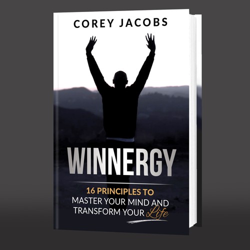 Design a sleek book cover for a man who wants to transform your mind and life! Design by Lizaa