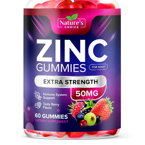 Tasty Zinc Gummies design needed for Nature's Choice Diseño de TUNSAY