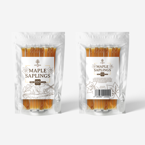 First ever production Maple Syrup Stick label Design by PackagingHolic