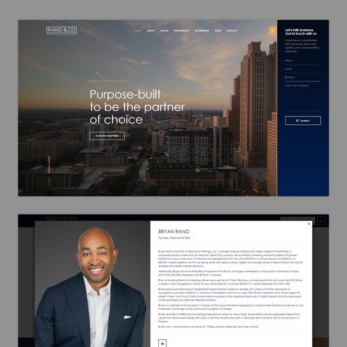 Private Equity Homepage Visual Design Design by morpaux