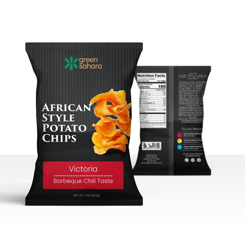 Design African style potato chips packaging Design by Shisiouk