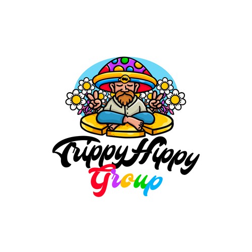 Trippy Hippy Group Logo Challenge Design by EsrasStudio