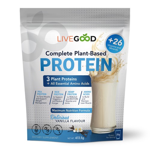 ***GUARANTEED PRIZE*** - LABEL DESIGN for Protein Powder -*****NEW***** Design by ag16