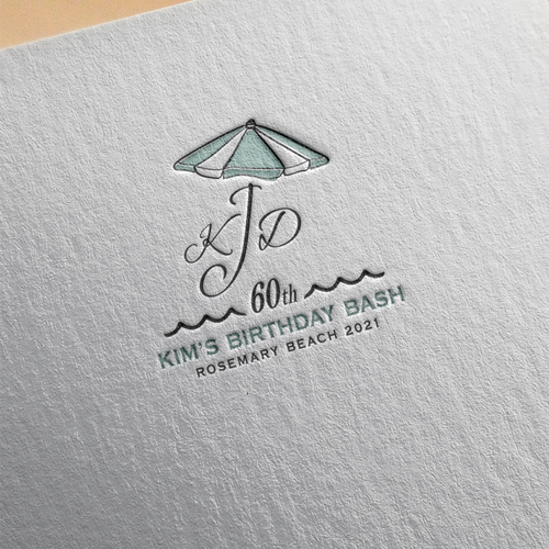 Refined yet Jaunty Logo for 60th Birthday Design by Gilidesigns™
