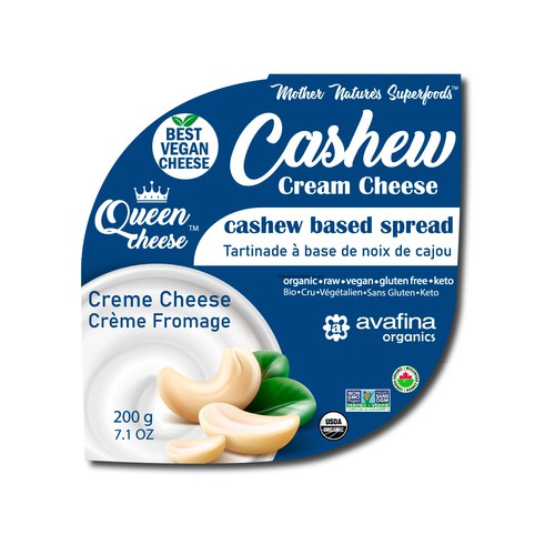 Vegan Cashew Cheese Packaging Rebrand Design by Saturnine