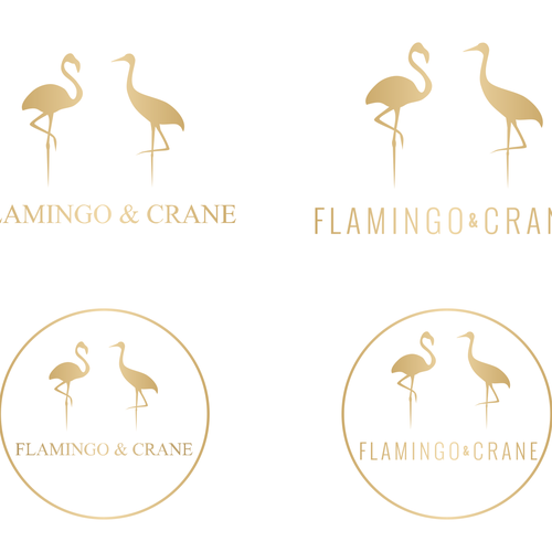 Flamingo & Crane Design by CostinLogopus