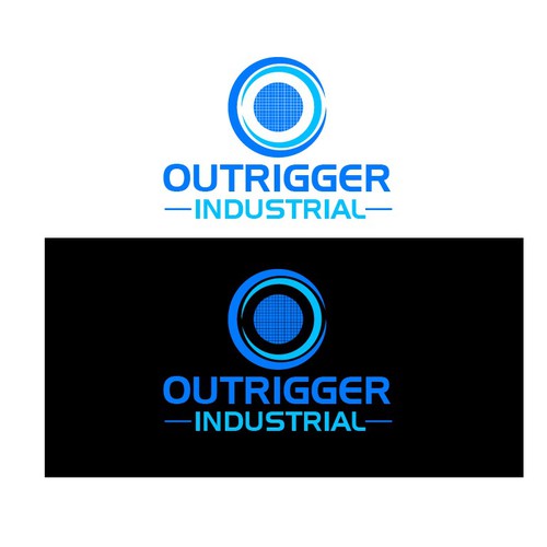 Rugged logo for a new industrial real estate development company called OUTRIGGER. Design by oceandesign