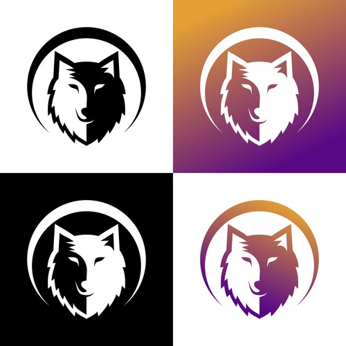 Wolf Sun/Moon Logo For Spiritual Website Design by ZHF