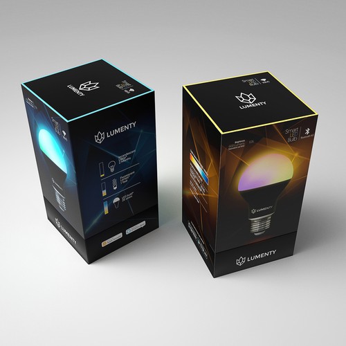 We need to create a sophisticated package for smart lamps. Design by leandropalencia84