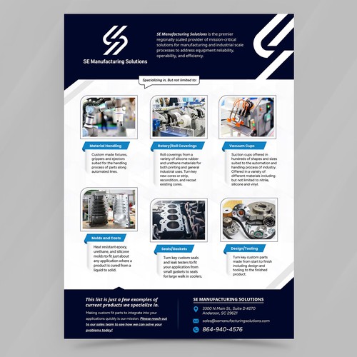 Clean single page line card for potential customers Design by Chriest.