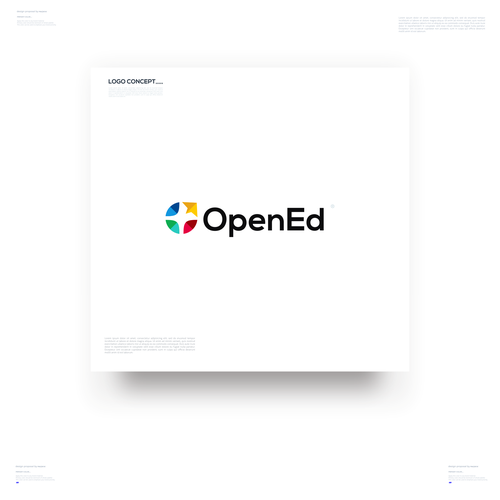 Design a timeless logo for the future of education. The world has changed. The future is open. Design by [_MAZAYA_]