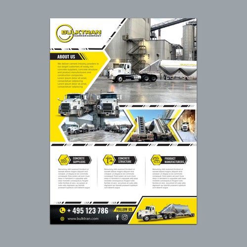 Trucking company marketing flyer Design by idea@Dotcom