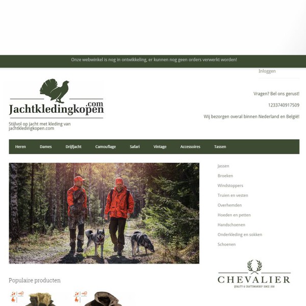 Design by Paul Suprih 99 titled "jachtkledingkopen"