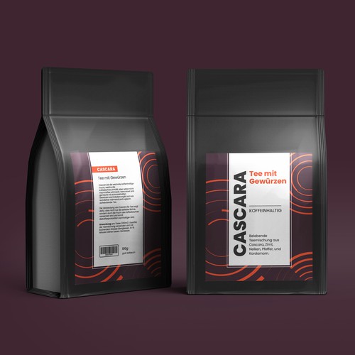 Cascara tea label-ontwerp door Experiva