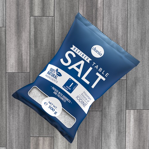 Newcomer in refined table salt business, need fresh design to attract new market-ontwerp door devel00per