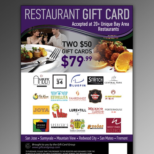Design flyer for the restaurant gift card - content psd attached, Postcard, flyer or print contest