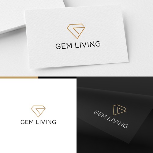 Geometrical, minimalist, modern brand design for Gem Living Design by megawon®