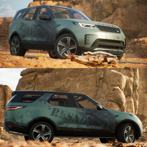Full Car Wrap Design LandRover Discovery in honor of our late dog Design by J.Chaushev