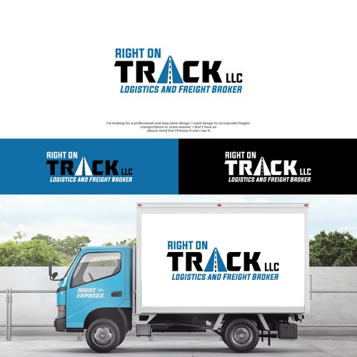 Masculine and Professional Logistic/Freight Broker Logo Design Design by Web Hub Solution