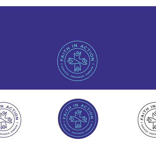 Design an inspiring and creative logo for our new vision: Faith in Action! Design by ∴ S O P H I Ē ∴