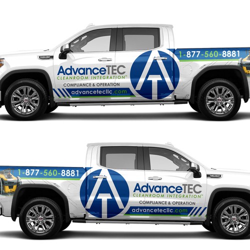 Design a Cutting-Edge, Classy Truck Wrap for AdvanceTEC – Highlighting Innovative Technology Design by ssrihayak