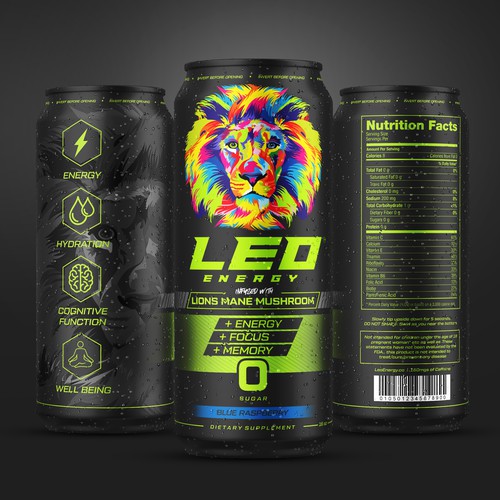 Energy Drink Label Design Design by Stefan Tomic