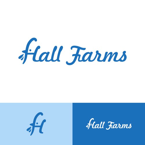 Hall Farms Logo Design by I Kadek Yogi Pranata