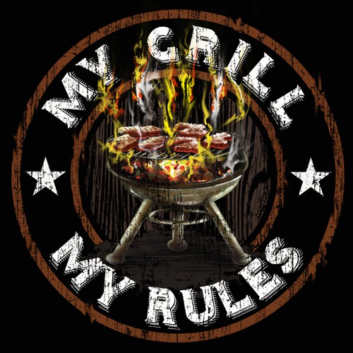 T-Shirt for Grill/BBQ fans, possible text:"My Grill, my Rules!" Design by *DCLA*