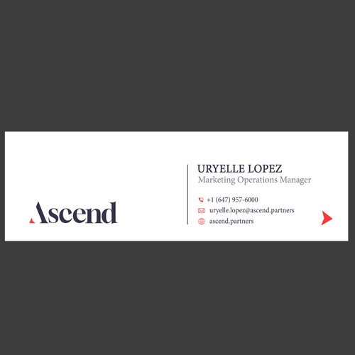 Ascend Partners New Branded Email Signature Design by sougatacreative