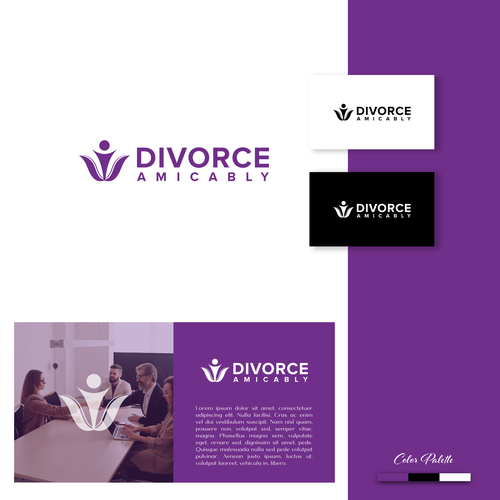 Logo for a new, healthy way for reasonable people to divorce Design by Direwolf Design