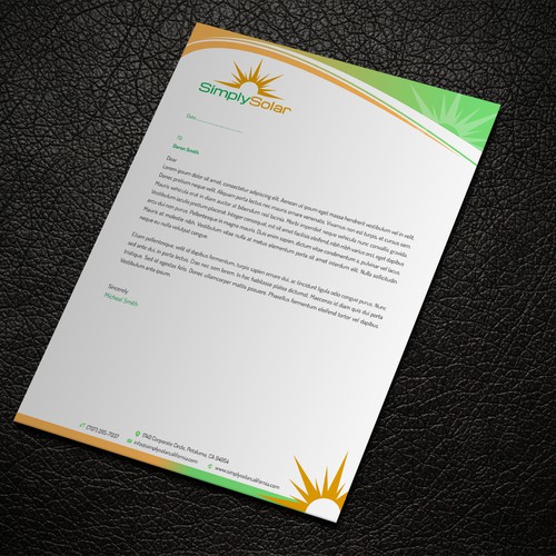 "Renewable Energy Company Letterhead" Design by ™SF_Design™