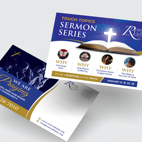 Tough Sermon Series Postcard Design by vcreativecloud